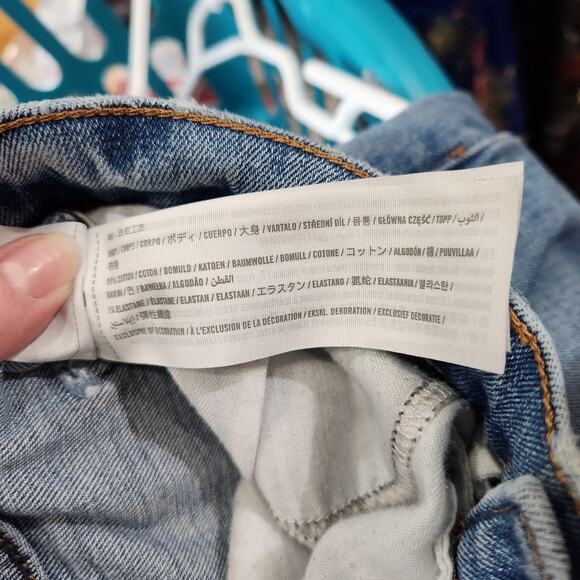 Abercrombie & Fitch Medium Wash High Rise The Mom Jeans Blue Size 24/7L - Picture 7 of 7